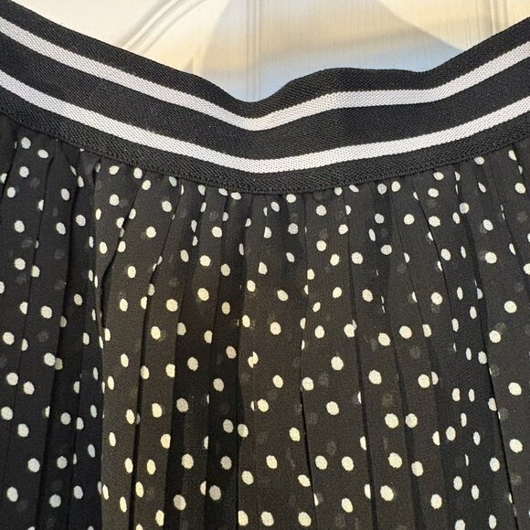 Abercrombie & Fitch Pleated Polka Dot Midi Skirt - Picture 4 of 11